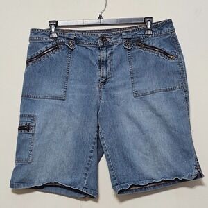 Faded Glory Women's Jean Short 20W Blue Stretch 0595